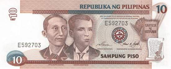 Philippinen 10 Piso 1997 p187a